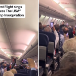President Trump supporters sing ‘God Bless the USA’ on flight from DC