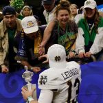 Notre Dame’s Riley Leonard thanks fans for coming to Sugar Bowl in New Orleans after terror attack
