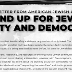 Former leaders of large Jewish groups call on them to speak out against ‘stunning assault on democratic norms’