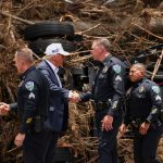 Trump arrives in Texas to survey flood damage as questions over response swirl