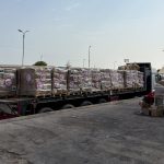 Hundreds of aid trucks await collection as Gaza sees sharp increase in deliveries