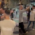 Police forcefully arrest man standing near right-wing protest without clear cause