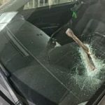 Metal rod pierces through windshield of Israeli car in suspected West Bank terror attack