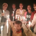 Bnei Menashe in India light the first Hanukkah candle