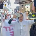 ‘Qatari sheikhs’ in Carmel Shuk protest Netanyahu, Qatargate