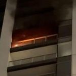 Watch: Blaze erupts in upscale Tel Aviv tower; residents flee down stairwells