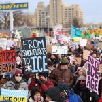 Tens of thousands protest in Minneapolis after immigration officer kills woman