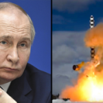 Near NATO border, Putin stages show of force with ‘meteorite missile’
