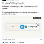 ☕🤖 Perplexity Unveils Computer, Its Most Ambitious Product Yet