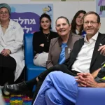 Speaks to patients and staff: Herzog visits underground facility at Shaare Zedek