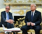 Trump insists Israel did not force US hand on Iran attack as he meets German chancellor – live