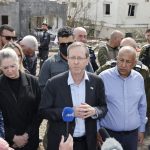 President Isaac Herzog visits site of Iranian missile attack in Zarzir