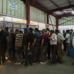 Four days after attack: Palestinian Arab workers returning to Judea and Samaria