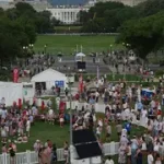 Storms force evacuation of Trump’s America 250 rally on National Mall