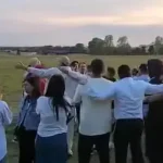 Watch: Nova survivors and freed hostages dance at Auschwitz