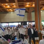 Moving: Yeshiva students sing and pray in Sheba hospital
